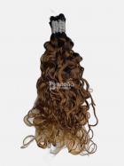 Cabelo Humano Cacheado tipo 3 Morena Iluminado 65 CM