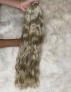 Cabelo Vietnamita Loiro Mesclado Levemente Ondulado Natural 65 CM