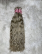 Cabelo Vietnamita Loiro Mesclado Levemente Ondulado Natural 55 CM