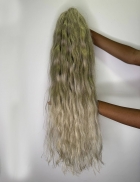 Cabelo Vietnamita Loiro Mesclado Levemente Ondulado Natural 75 CM