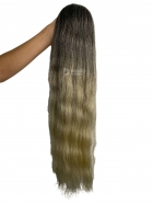 Cabelo Brasileiro Loiro Ondulado Mesclado Ponta Clara 70 CM