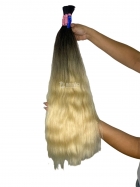 Cabelo Brasileiro Loiro Ondulado Mesclado Ponta Clara 60 CM