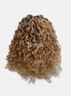 Cabelo Humano Cacho Caipira Loiro Mel 55 CM