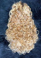 Cabelo Humano Brasileiro Cacheado Caipira Loiro 75 CM