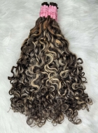 Cabelo Humano Brasileiro Cacheado Caipira Grisalho 65 CM