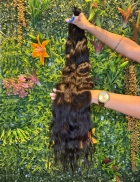 Cabelo Brasileiro Ondulado Natural 85 CM 170 Gramas