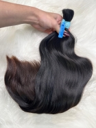 Cabelo Humano Brasileiro Levemente Ondulado 50 CM 100 Gramas