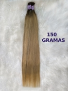 Cabelo Vietnamita 75 CM Liso Loiro Mesclado Raiz Esfumada