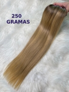 Cabelo Vietnamita 75 CM Liso Loiro Mesclado Raiz Esfumada