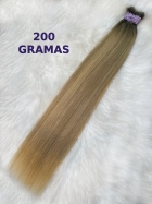 Cabelo Vietnamita 75 CM Liso Loiro Mesclado Raiz Esfumada