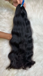 Cabelo Humano Brasileiro Ondulado Natural 65 cm 100 Gramas