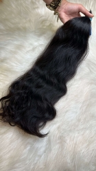 Cabelo Humano Brasileiro Ondulado Natural 65 cm 100 Gramas