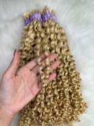 Cabelo Humano Brasileiro Cacheado Tipo 3 Loiro 75 CM