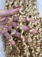 Cabelo Humano Brasileiro Cacheado Tipo 3 Loiro 75 CM