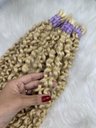 Cabelo Humano Brasileiro Cacheado Tipo 3 Loiro 75 CM