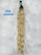 Cabelo Vietnamita 75 CM Loiro Ondulado Raiz Esfumada 