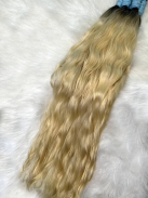 Cabelo Vietnamita 75 CM Loiro Ondulado Raiz Esfumada 