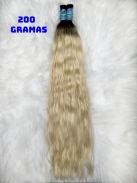 Cabelo Vietnamita 65 CM Loiro Ondulado Raiz Esfumada 