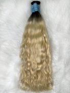 Cabelo Vietnamita 55 CM Loiro Ondulado Raiz Esfumada 