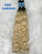 Cabelo Vietnamita 55 CM Loiro Ondulado Raiz Esfumada 