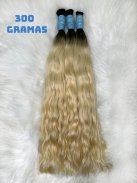 Cabelo Vietnamita 55 CM Loiro Ondulado Raiz Esfumada 