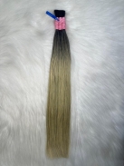 Cabelo Brasileiro Loiro Mesclado Raiz Esfumada 55 CM