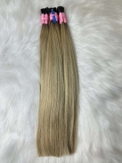 Cabelo Brasileiro Loiro Mesclado Raiz Esfumada 50 CM