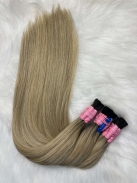 Cabelo Brasileiro Loiro Mesclado Raiz Esfumada 50 CM