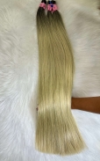 Cabelo Brasileiro Loiro Mesclado Raiz Esfumada 75 CM