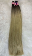 Cabelo Brasileiro Loiro Mesclado Raiz Esfumada 75 CM