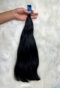 Cabelo Brasileiro Levemente Ondulado Castanho 50 cm 80 Gramas