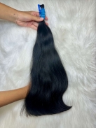 Cabelo Brasileiro Levemente Ondulado Castanho 50 cm 80 Gramas