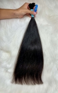 Cabelo Brasileiro Castanho Liso 50 cm 64 Gramas