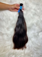 Cabelo Brasileiro Levemente Ondulado Castanho 50 cm 96 Gramas