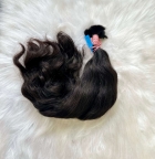 Cabelo Brasileiro Ondulado Castanho 55 cm 142 Gramas