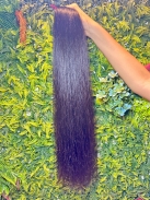 Cabelo Brasileiro Liso Castanho 65 CM 78 Gramas