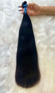 Cabelo Brasileiro Liso Castanho 55 CM 94 Gramas