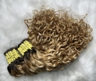 Cabelo Humano Brasileiro Cacheado Caipira Loiro 65 CM