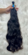Cabelo Brasileiro Ondulado Castanho 65 cm 88 Gramas