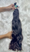 Cabelo Brasileiro Ondulado Castanho 65 cm 88 Gramas