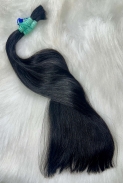 Cabelo Brasileiro Castanho Levemente Ondulado 45 CM 56 Gramas
