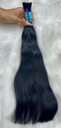Cabelo Brasileiro Castanho Levemente Ondulado 45 CM 56 Gramas