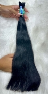 Cabelo Brasileiro Castanho Levemente Ondulado 45 CM 56 Gramas