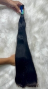 Cabelo Brasileiro Castanho Levemente Ondulado 60 CM 112 Gramas