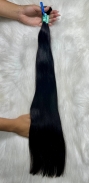 Cabelo Brasileiro Castanho Levemente Ondulado 60 CM 122 Gramas