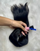 Cabelo Brasileiro Castanho Levemente Ondulado 55 CM 72 Gramas