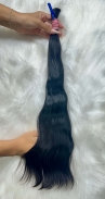Cabelo Brasileiro Castanho Levemente Ondulado 55 CM 72 Gramas