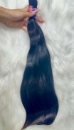 Cabelo Brasileiro Castanho Levemente Ondulado 55 CM 140 Gramas