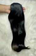 Cabelo Brasileiro Castanho Levemente Ondulado 55 CM 140 Gramas
