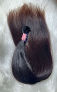 Cabelo Brasileiro Liso Castanho 55 CM 64 Gramas